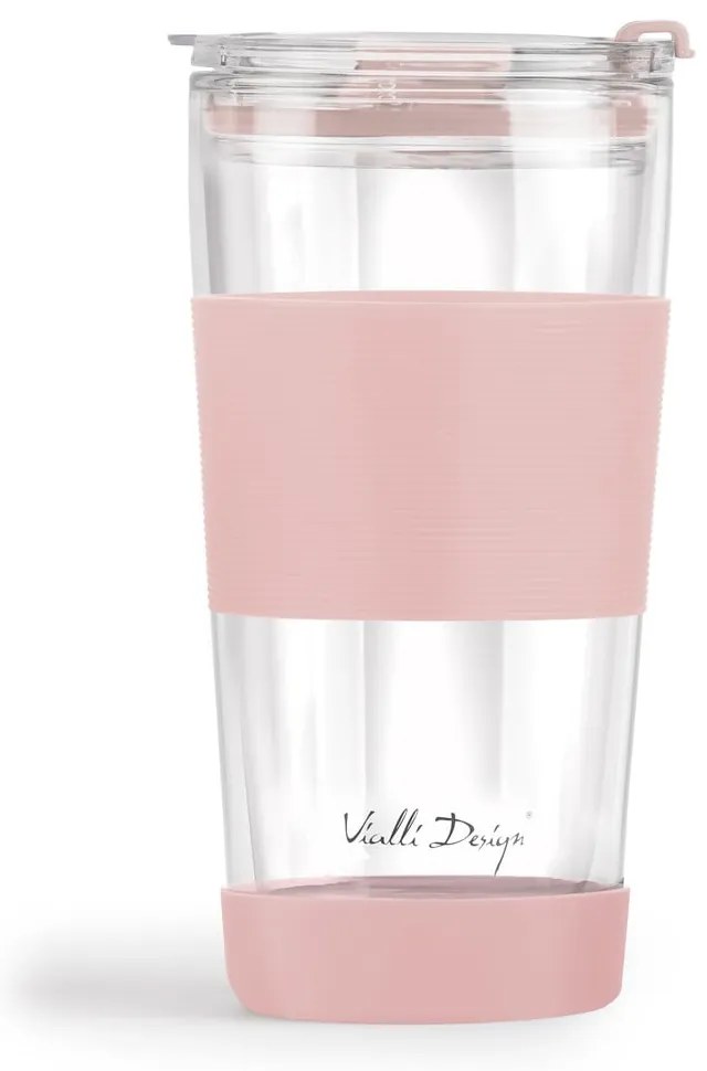 Rózsaszín termobögre 600 ml Fuori – Vialli Design