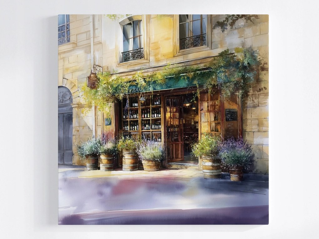 Vászonkép Canvas Borozó Bolt Levendula Francia Stílus 40x40