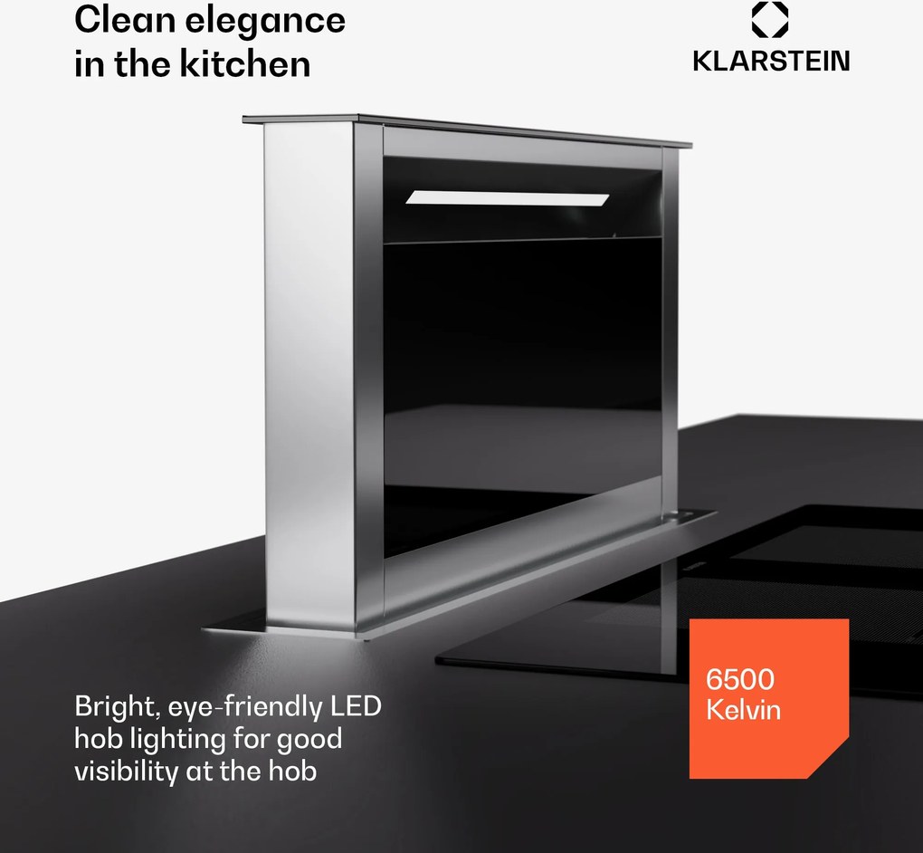 Klarstein Royal Flush Eco Slim 60, páraelszívó, 60 cm, 650 m³/h, A+