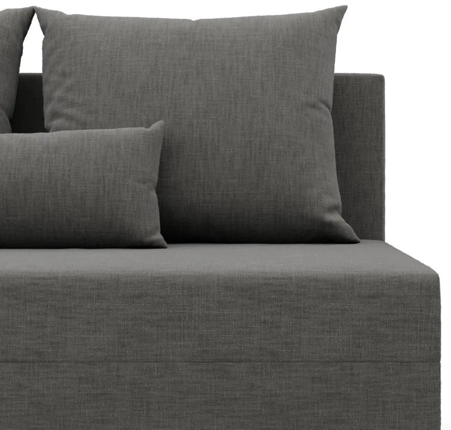 Nobu sarokkanapé, fonott, univerzális oldal, fekete