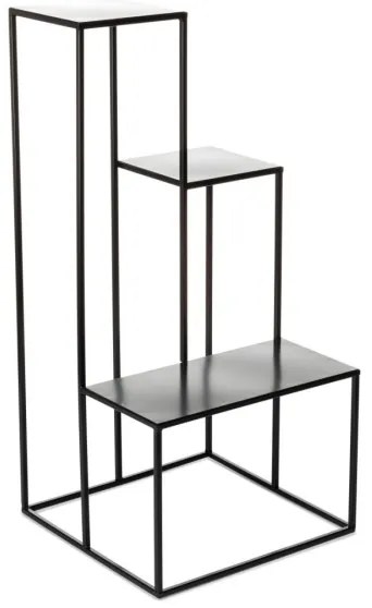 KASKADA virágtartó állvány 85x40 cm fekete