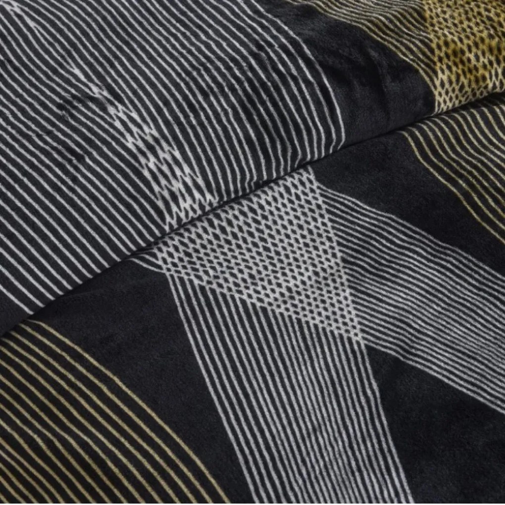 Arany szalag mikroplüss ágyneműhuzat 200x140cm+90x70cm TiaHome