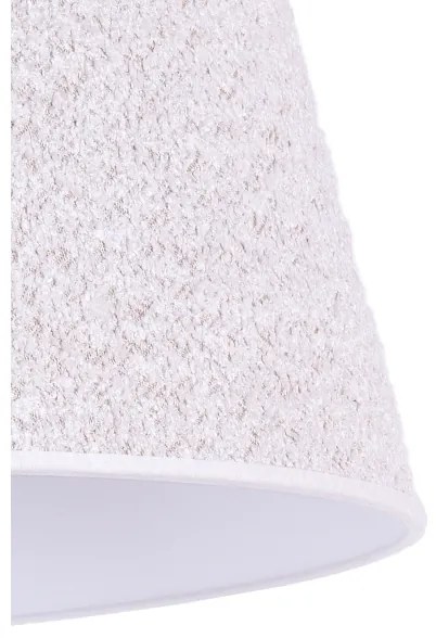 Duolla - Asztali lámpa BOUCLE 1xE27/15W/230V átm. 28 cm fehér/fa