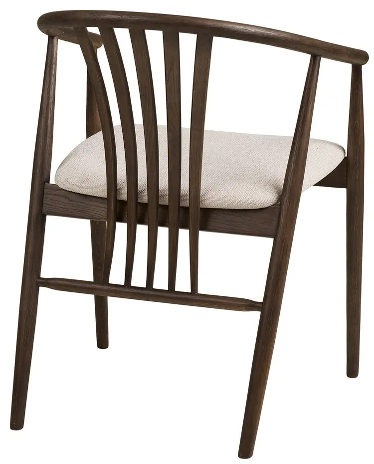 Sötétbarna tölgyfa karfás étkezőszék Agustin – House Nordic