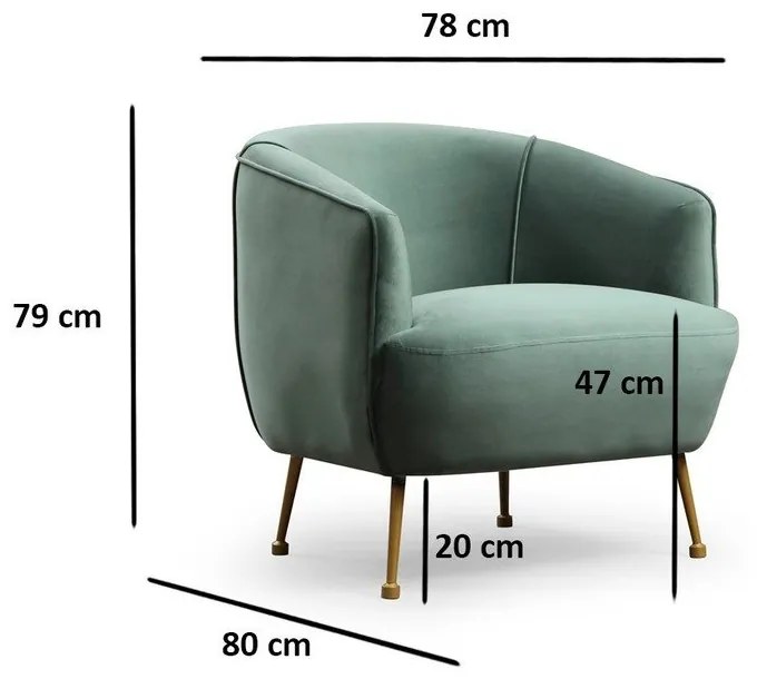 Zöld fotel Piccoli – Artie