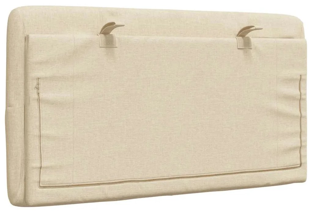 krémszínű szövet fejtámla párna 90 cm