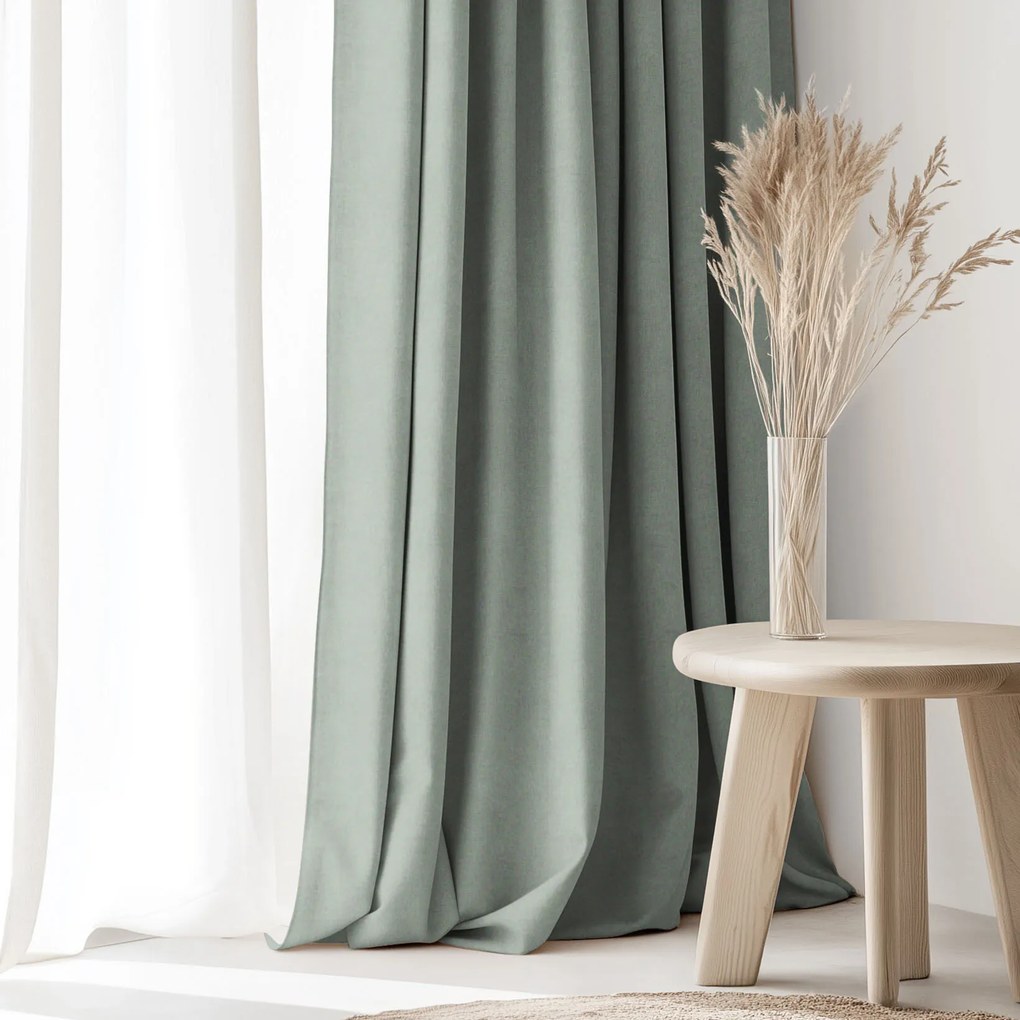 Goldea marbella díszfüggöny - zsályazöld 180x135 cm