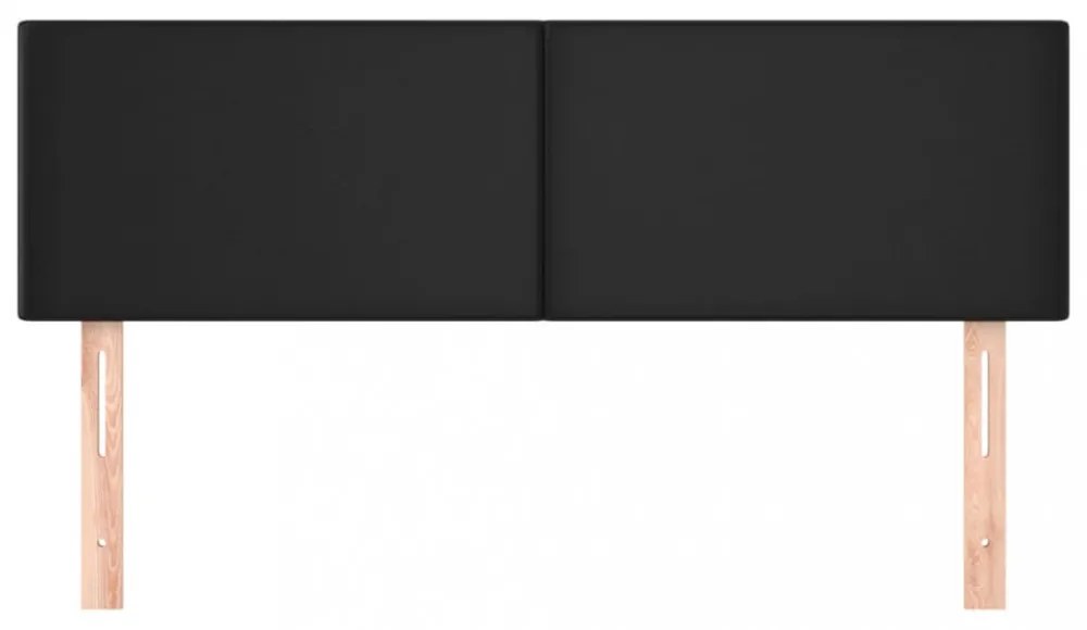 2 db fekete műbőr fejtámla 72 x 5 x 78/88 cm