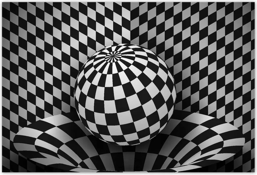 Poszterek 155x105 Absztrakt fekete-fehér