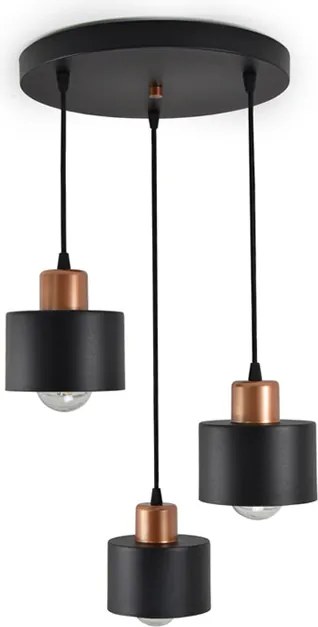 Plafon Lámpa Csillár 382-D3 Réz Edison Loft