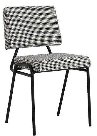 Fehér-fekete étkezőszék Simple - CustomForm