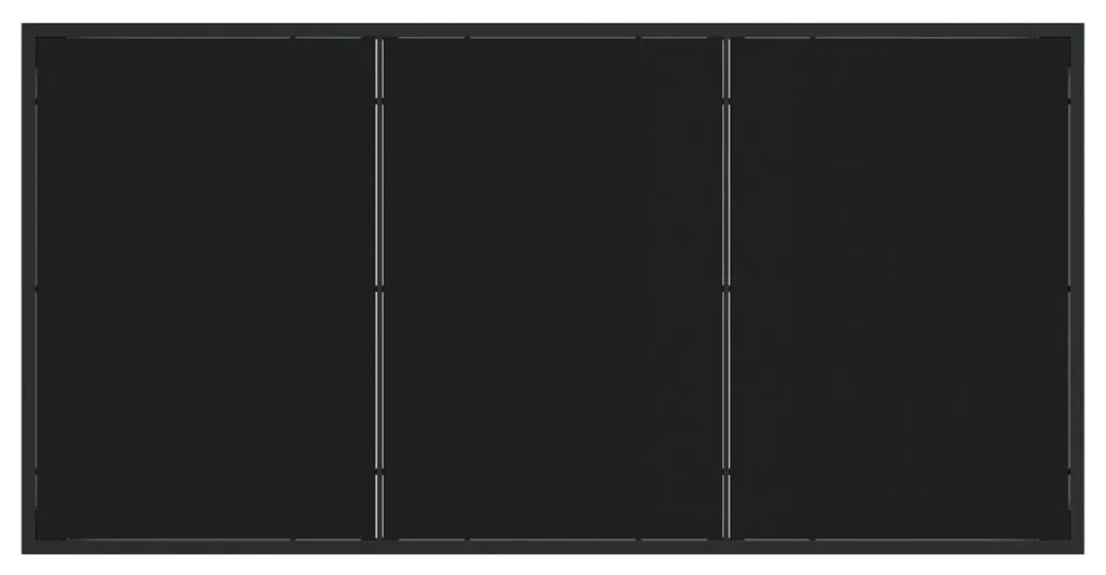 Kerti Tábla Fekete 160x80x73 cm Edzett Üveg
