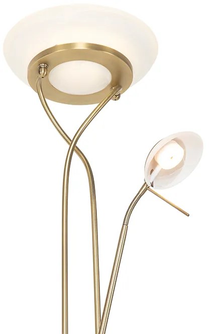 Bronz állólámpa LED-del és fényerőszabályzóval, olvasólámpával - Empoli