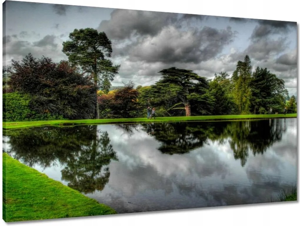 Vászonkép 90x60 Az ég tükröződik a víztükörben