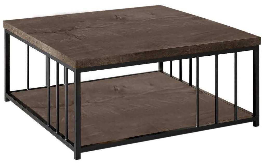 Dohányzóasztal Zenn - Walnut, Black