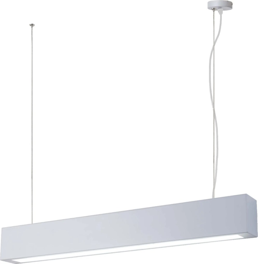 Fehér LED-es zint. lámpa, hosszúkás elegáns függeszték konyhába és hálószobába,