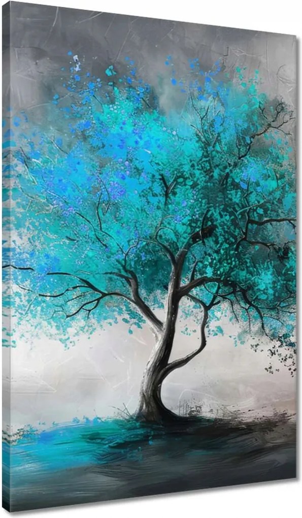 Vászonkép 40x60 Kék fa Modern Art