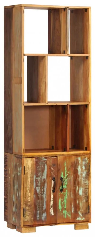 tömör újrahasznosított fa könyvespolc 60 x 35 x 180 cm