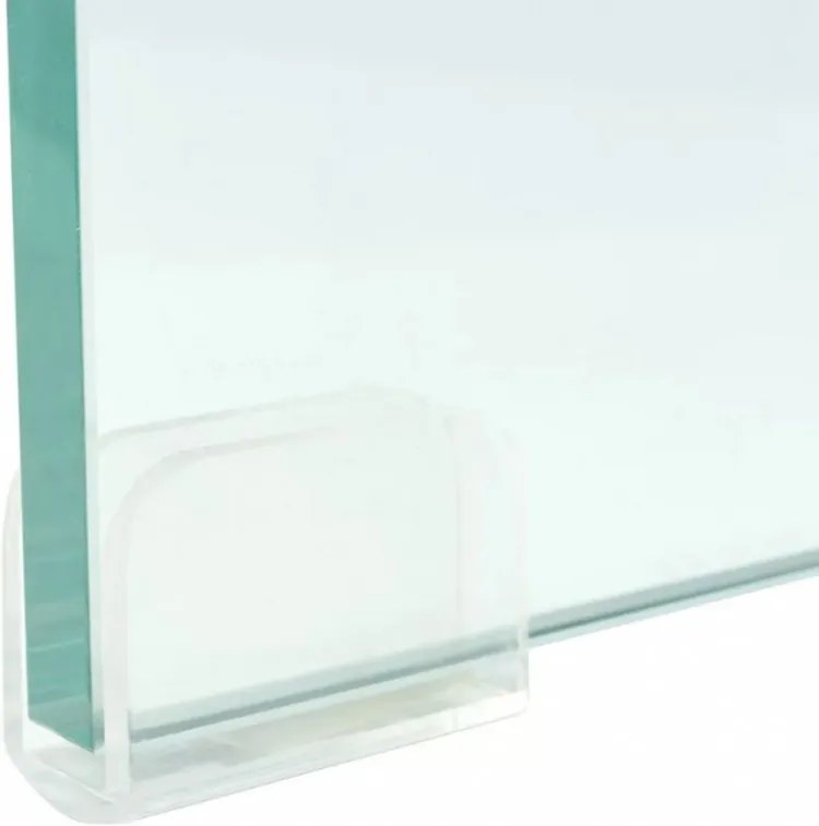 Átlátszó üveg TV/monitor állvány 100x30x13 cm