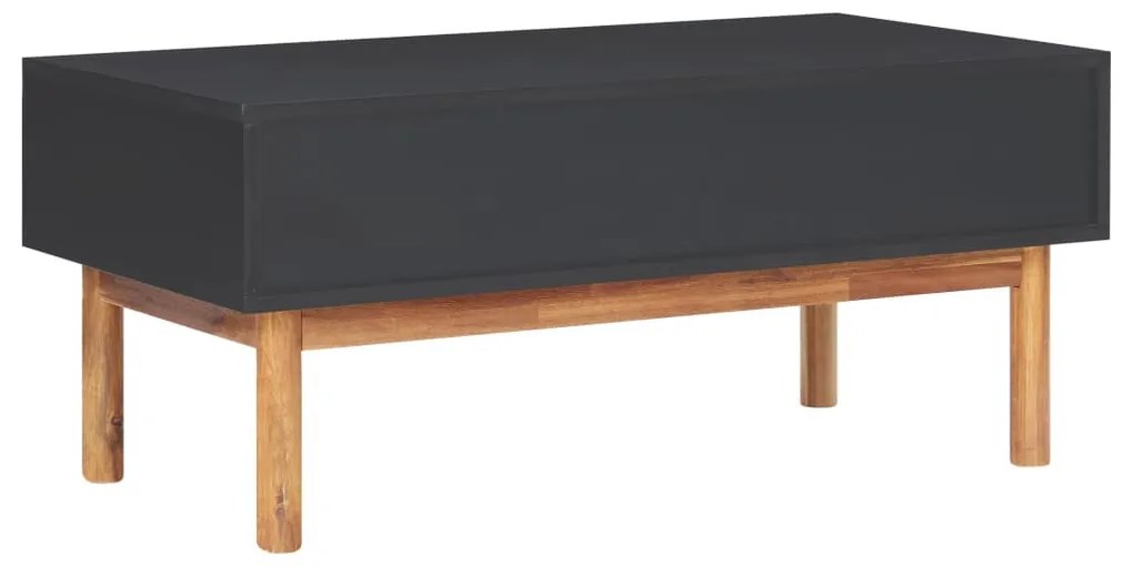 Tömör akácfa és MDF dohányzóasztal 90 x 50 x 40 cm