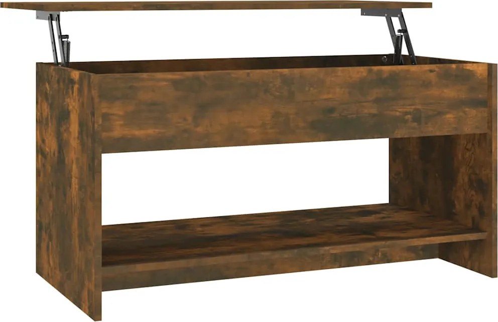 vidaXL füstös tölgy színű szerelt fa dohányzóasztal 102 x 50 x 52,5 cm