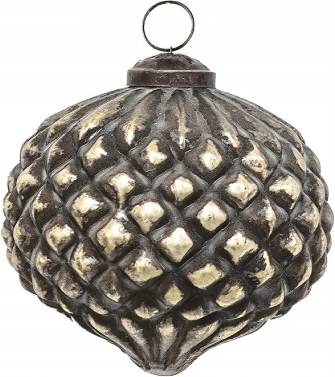 Karácsonyi gömb réz, barna 9*9 cm 9x9 cm