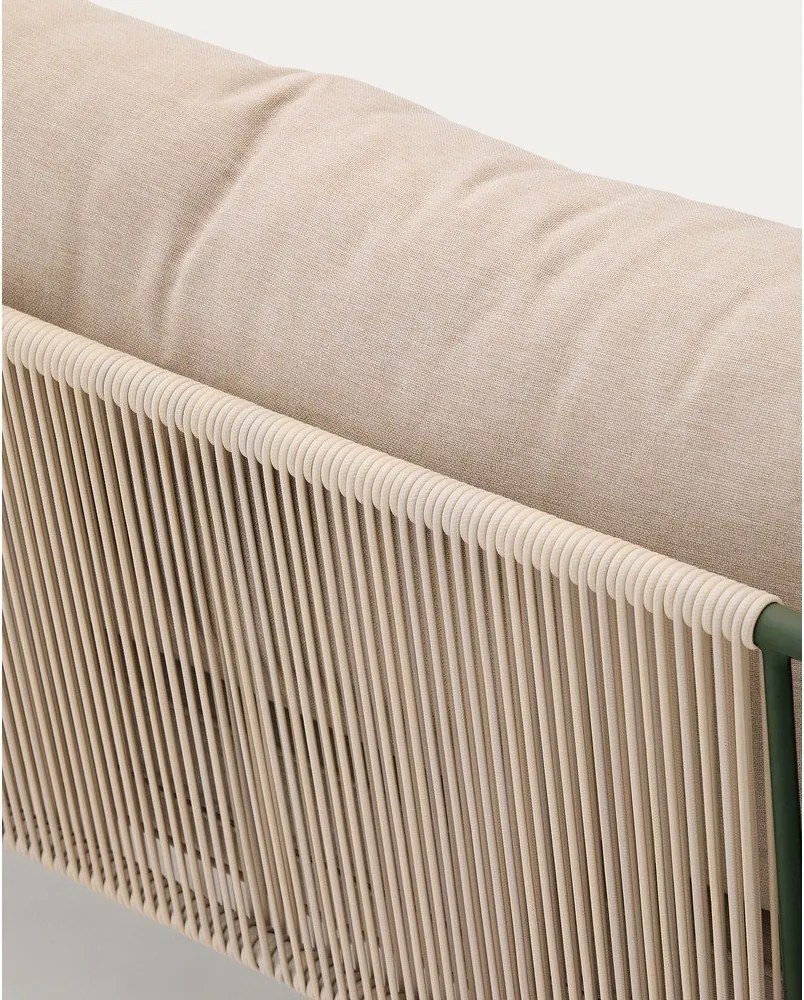 Zöld-bézs kárpitozott kerti kanapé Zivia – Kave Home