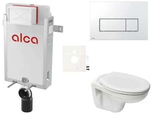 Fali WC szett Alca befalazáshoz + Ceramia S-Line Pro WC SIKOAP8