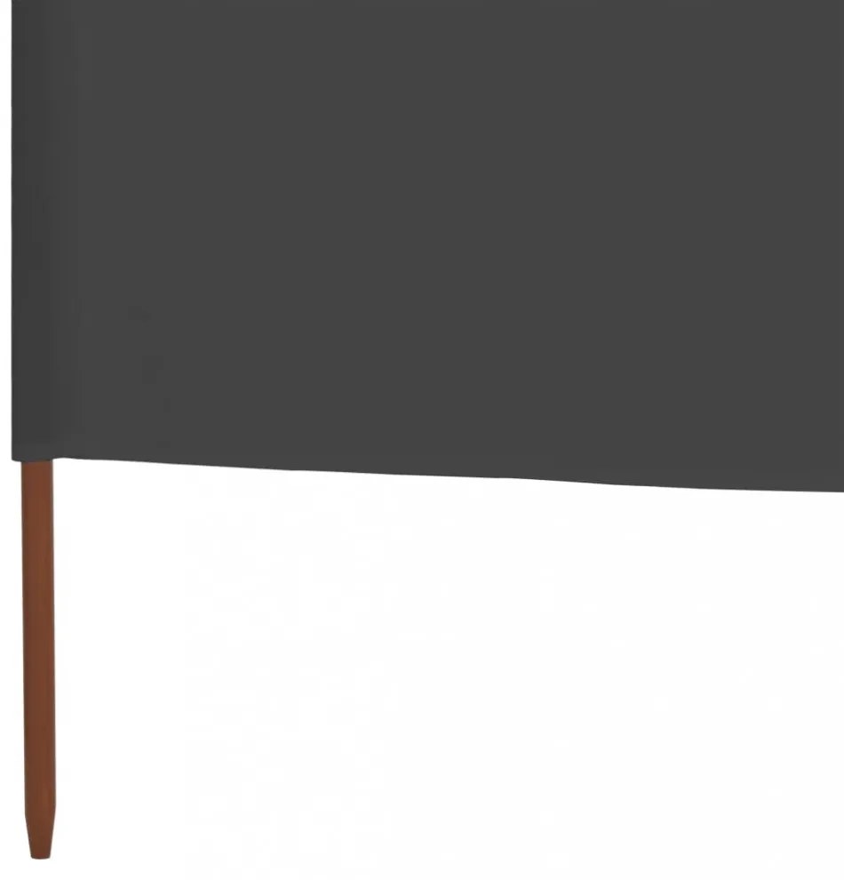 szürke 6-paneles szövet szélellenző 800 x 80 cm