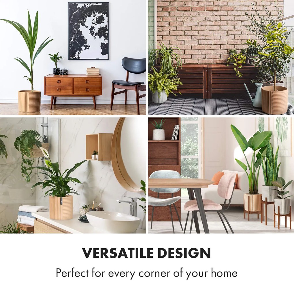 Fox & Fern Hasselt virágcserép polystonból, kézzel készített, 3D megjelenésű növények számára alkalmas.