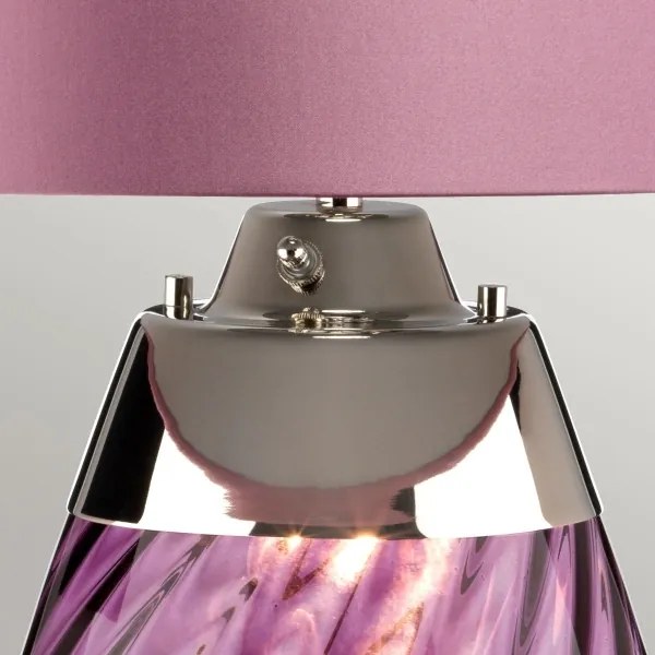 Elstead LENA-TL-L-PLUM - LED Asztali lámpa LENA 1xE27/40W/230V 74 cm rózsaszín