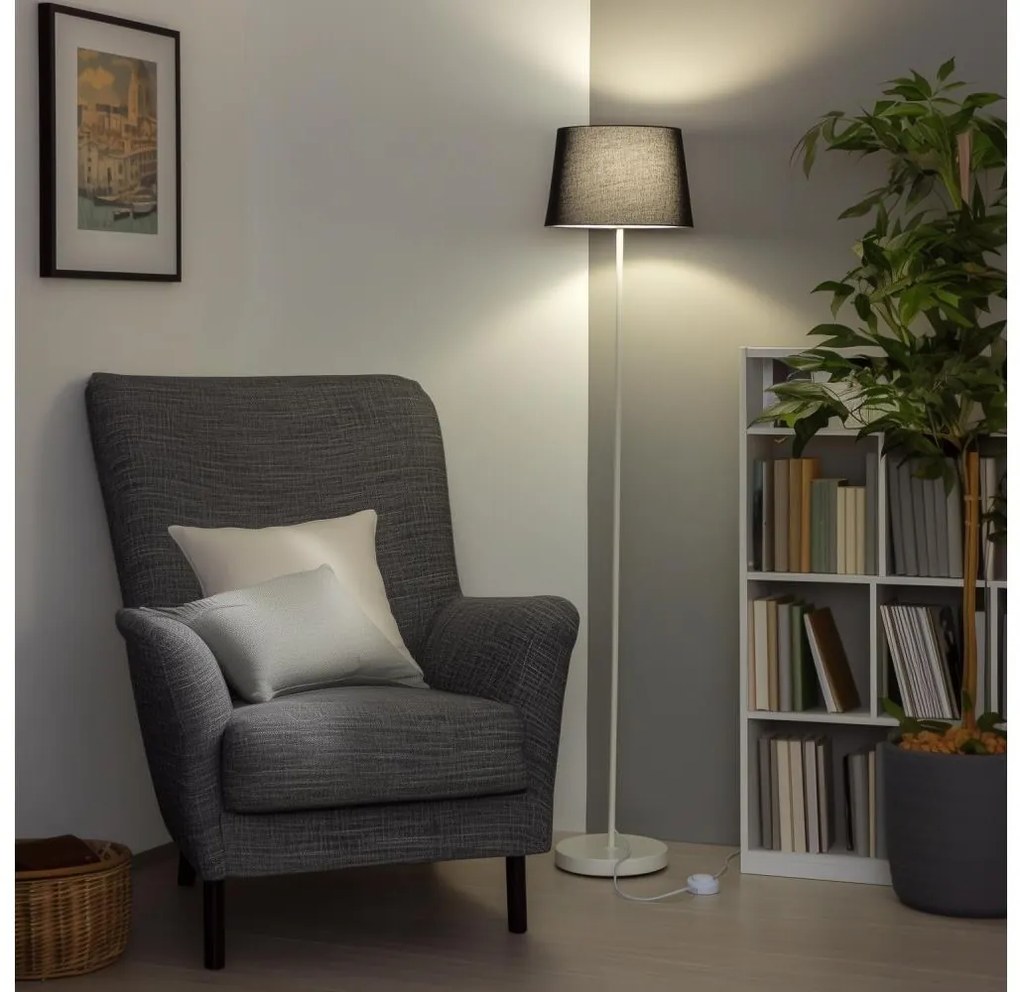 Brilagi - LED állólámpa CERIA 1xE27/40W/230V Ø 30 cm fekete/fehér