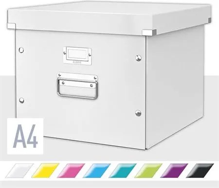 Irattároló doboz, függőmappának, LEITZ Click&Store, fehér (E60460001)