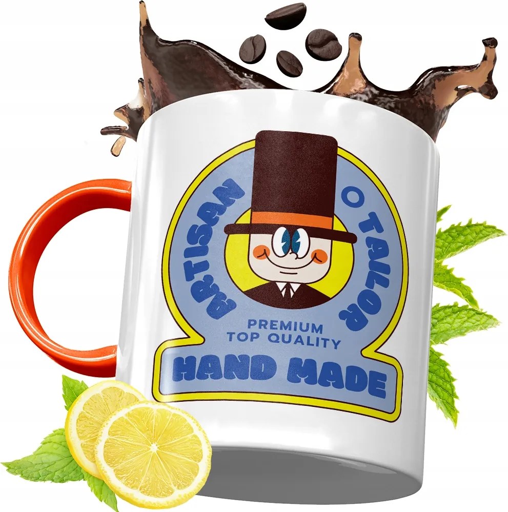 Narancssárga Bögre Szabónak Születésnapi Ajándék fényképes nyomtatással