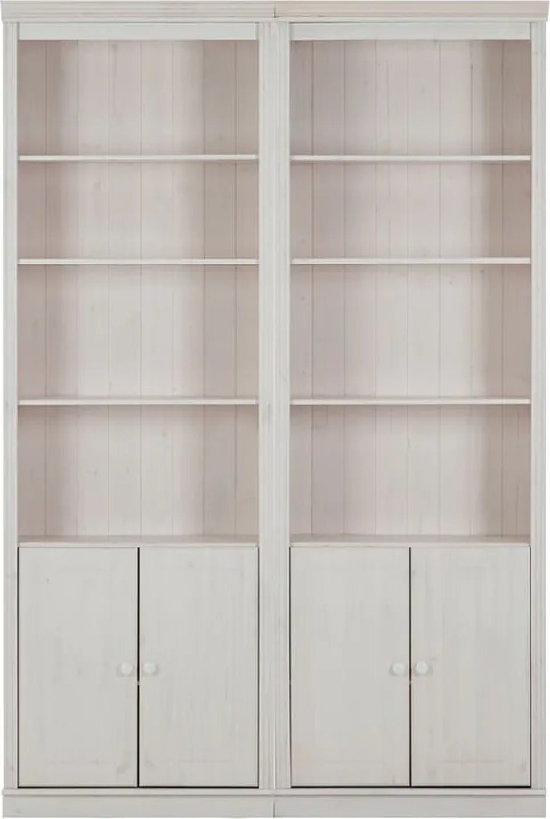 Fehér borovi fenyő könyvespolc 148x223 cm Anita – Støraa