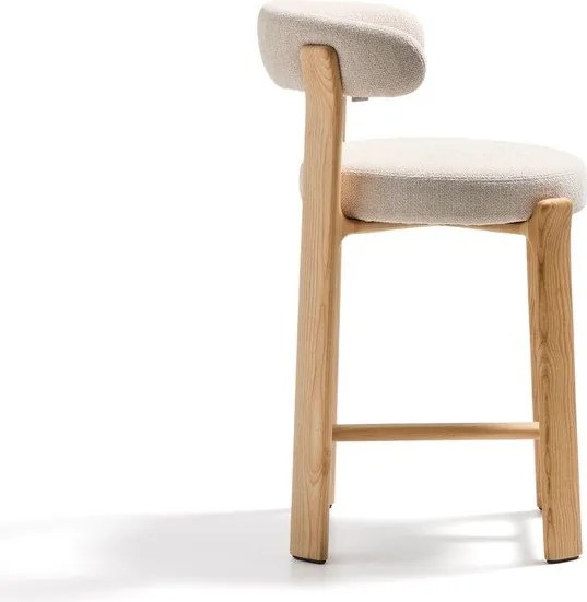 Bézs-világos natúr színű kőrisfa bárszék (ülésmagasság 65 cm) Granite – Kave Home