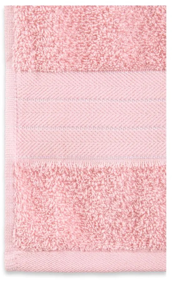 Rózsaszín frottír pamut törölköző szett 4 db-os 50x100 cm – Good Morning