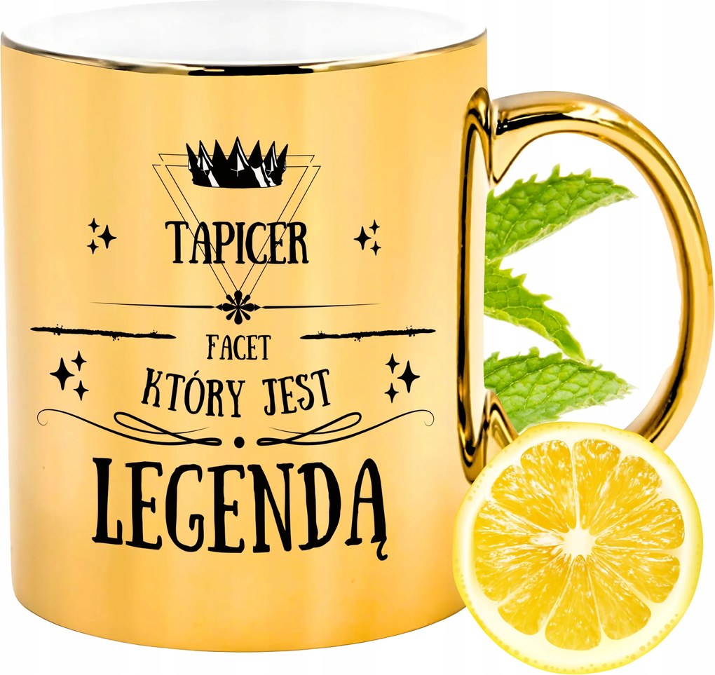 Prémium Arany Fényes Bögre Kárpitos Ajándék Nyomtatott Fotó