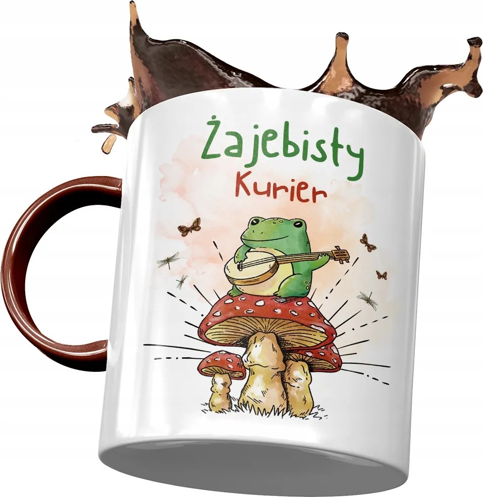 Bordó Bögre Futárnak Békás Futár Ajándék Nyomtatott Fotóval