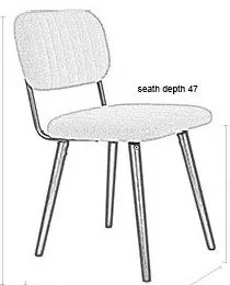 Krémszínű étkezőszék Jake – White Label