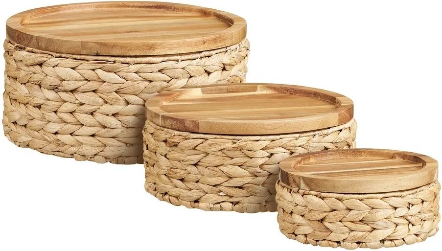 Vízijácint tárolókosár szett 3 db-os ø 30x15 cm Botofte – House Nordic