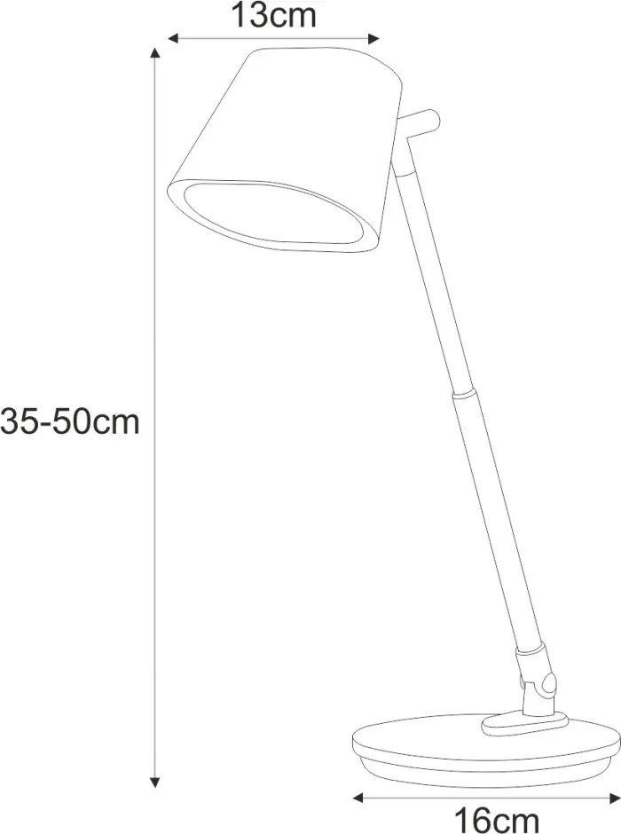 KAJA K-BL1527 CZARNY BOLEK Fekete Színű Asztali Lámpa 7W LED 550Lm 3000-6000K IP20