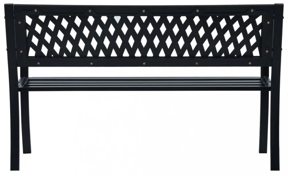 fekete acél kerti pad 120 cm