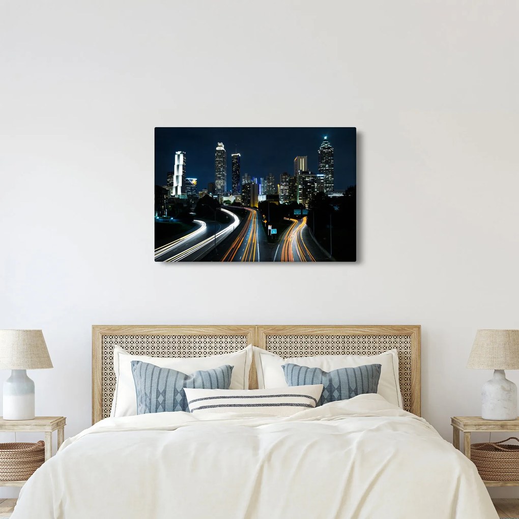 Éjszakai metropolisz képe (90x60 cm)