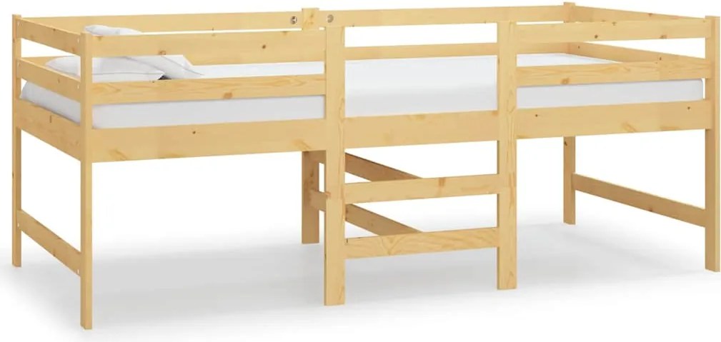 vidaXL tömör fenyőfa ágy matrac nélkül 90 x 200 cm