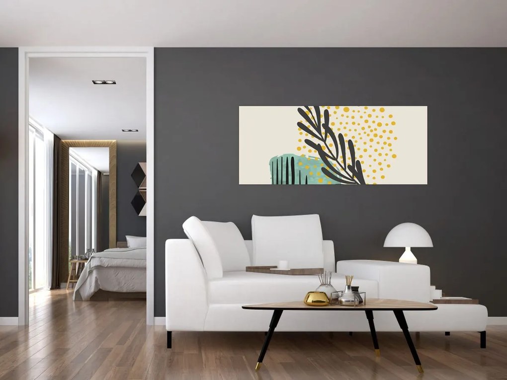 Kép - Absztrakt lapok N⁰3 (120x50 cm)