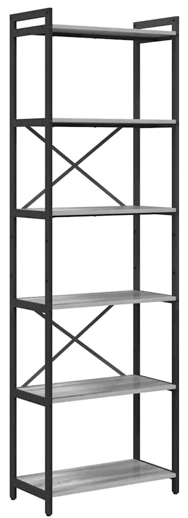 Könyvszekrény Szürke sonoma 60 x 30 x 188 cm Faanyag