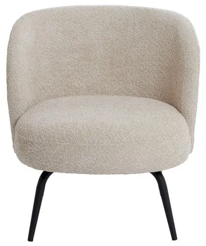 Krémszínű buklé fotel Dieyda – Light & Living