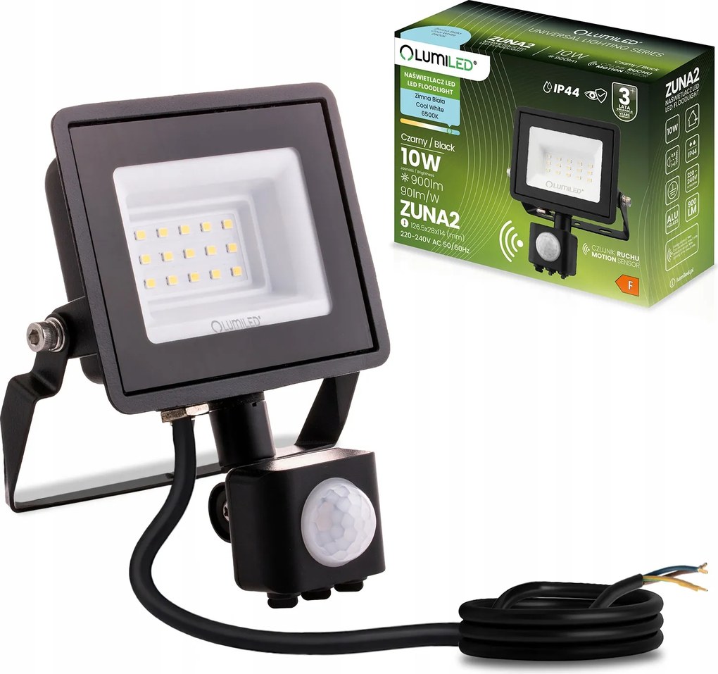 Halogén Led Fényvető 10W Kültéri Lámpa Szürkületi Mozgásérzékelővel