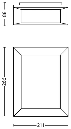 Philips 17293/93/16 - KARP kültéri fali lámpatest LED/6W/230V IP44